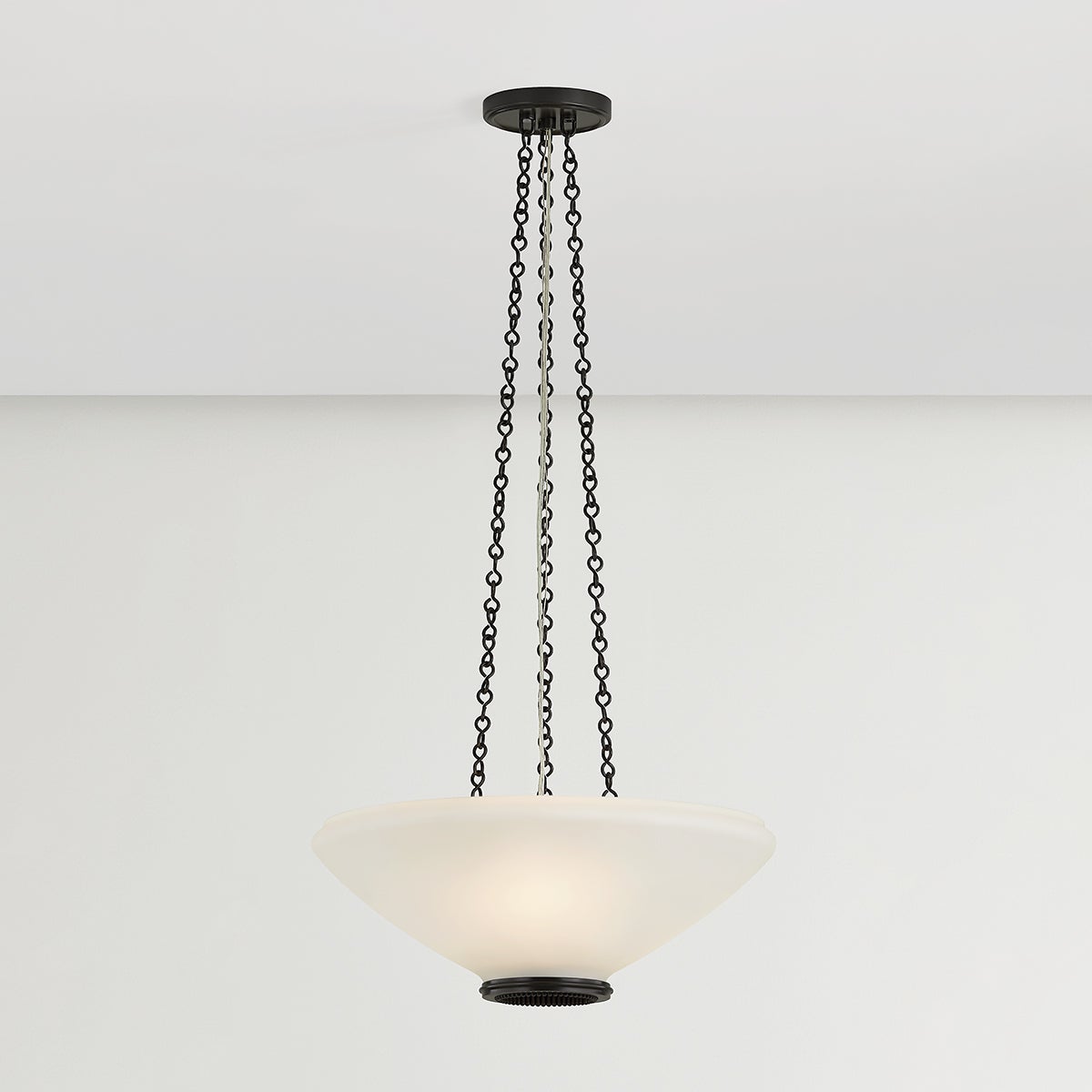 Close-up of the Awosting Pendant 17" in dark bronze showing the shade shape and metal detail.