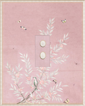 front view of Grand Tour Intaglio – Spring Time Chinoiserie in Blush II luxury Artwork