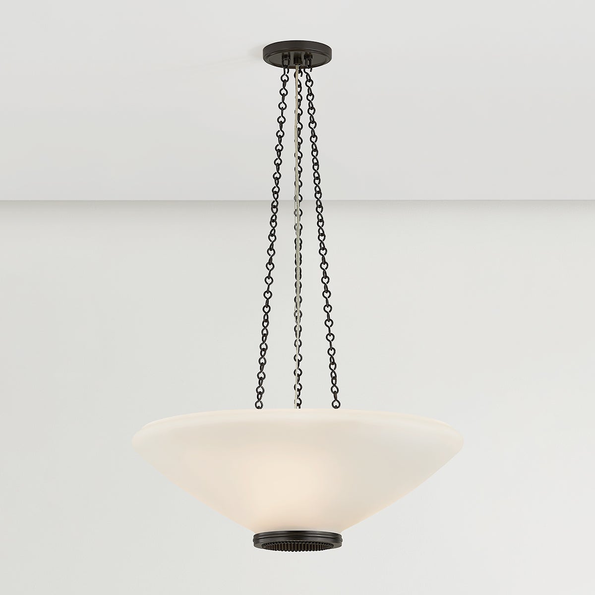 Close-up of the Awosting Pendant 22" in dark bronze showing the shade shape and metal detail.