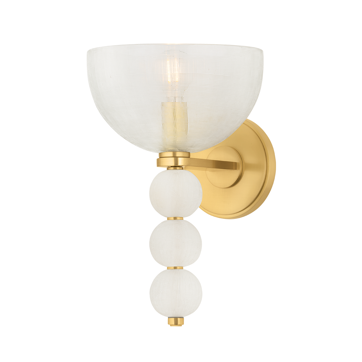 Bloomvale Wall Sconce in aged brass — a Hudson Valley wall sconce for bathrooms, hallways, and living rooms at Laurie Yapp Home.