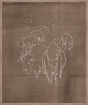 Rustic Bison I wall art