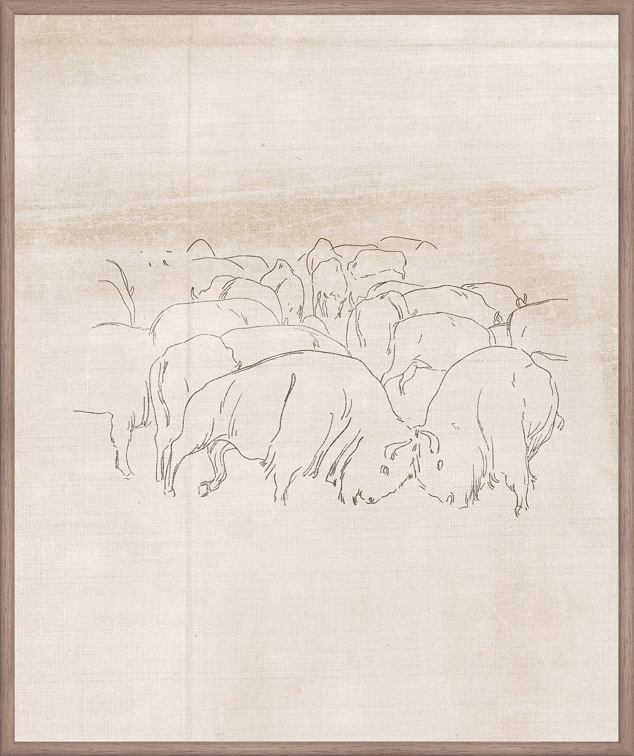 Rustic Bison II wall art