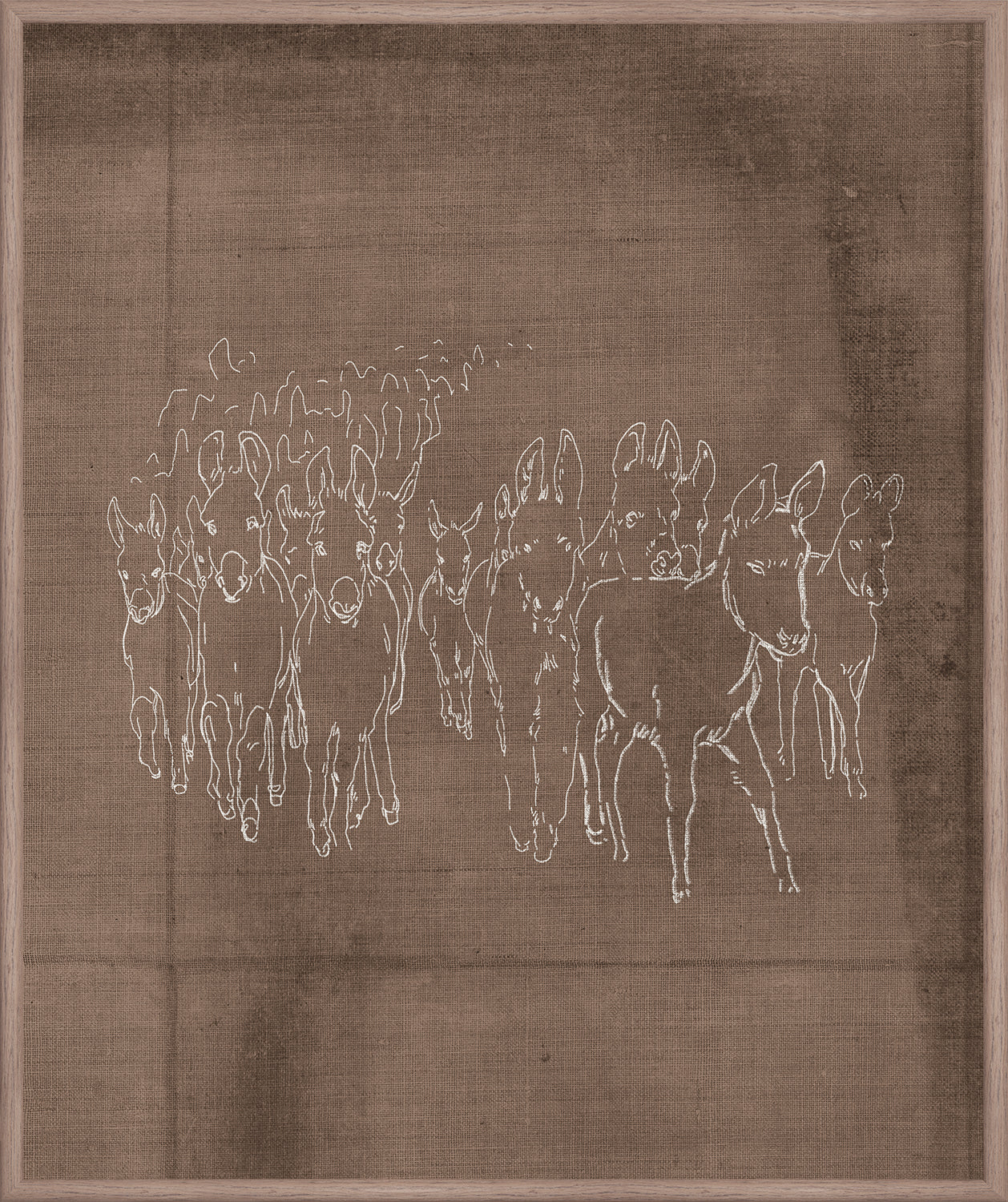 Rustic Donkeys wall art