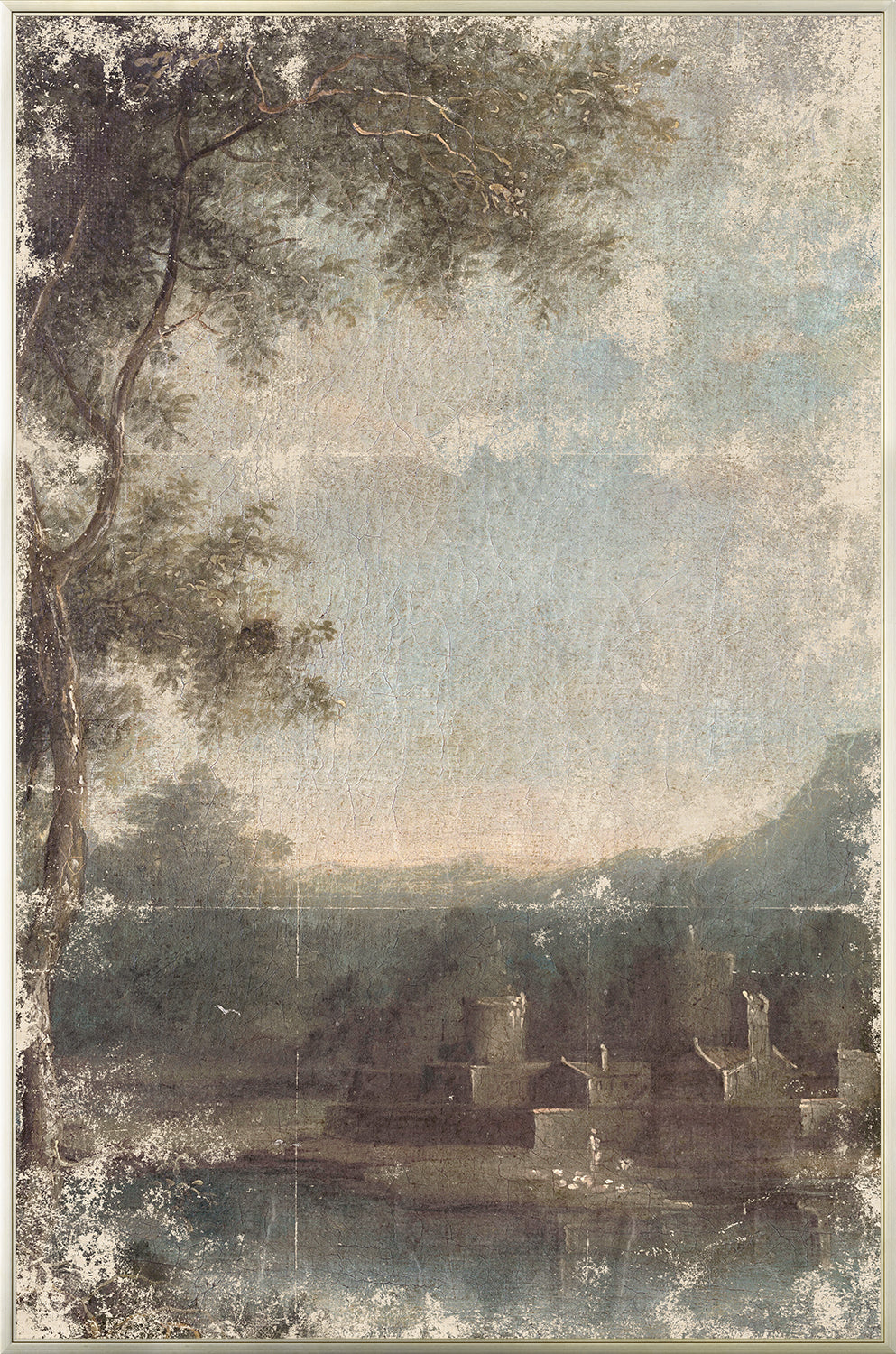 An Italianate Landscape C. 1864 — architecture and travel fine art print shown from another angle