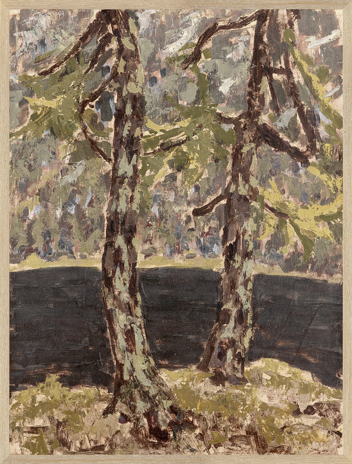 Larch Trees C 1914 framed art print