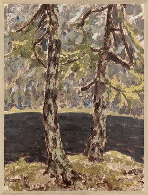 Larch Trees C 1914 framed art print
