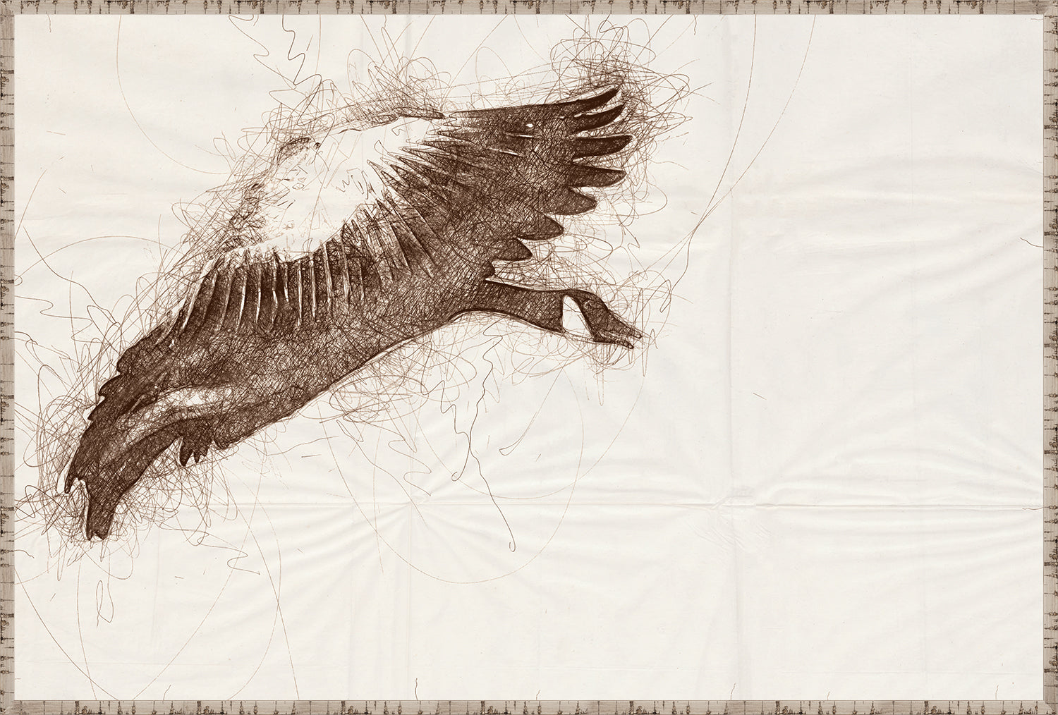 Nature Sketch Bird Quartet Bundle — nature and landscape fine art print shown from another angle