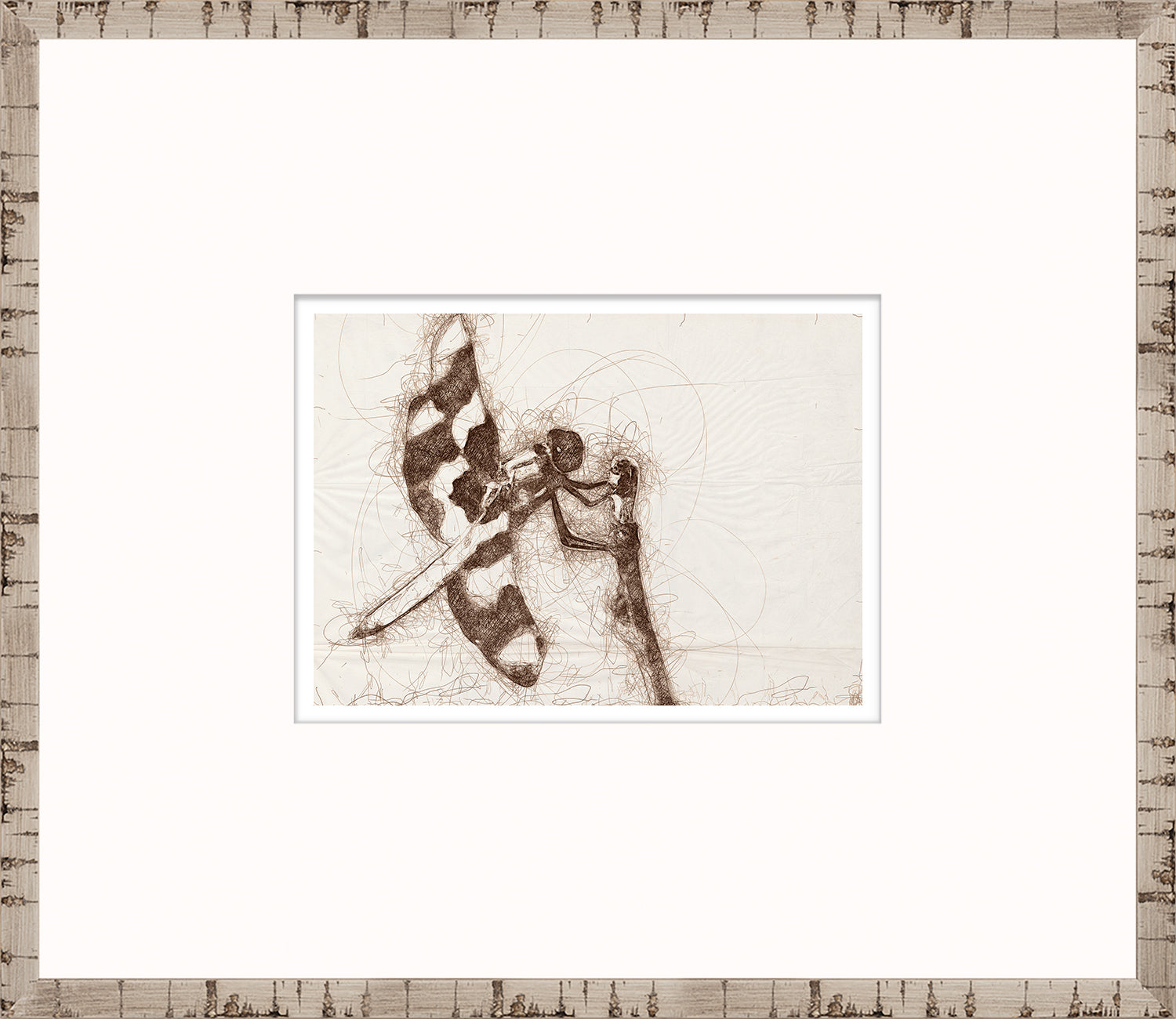 Nature Sketch – Dragonfly II — nature and landscape fine art print shown from another angle