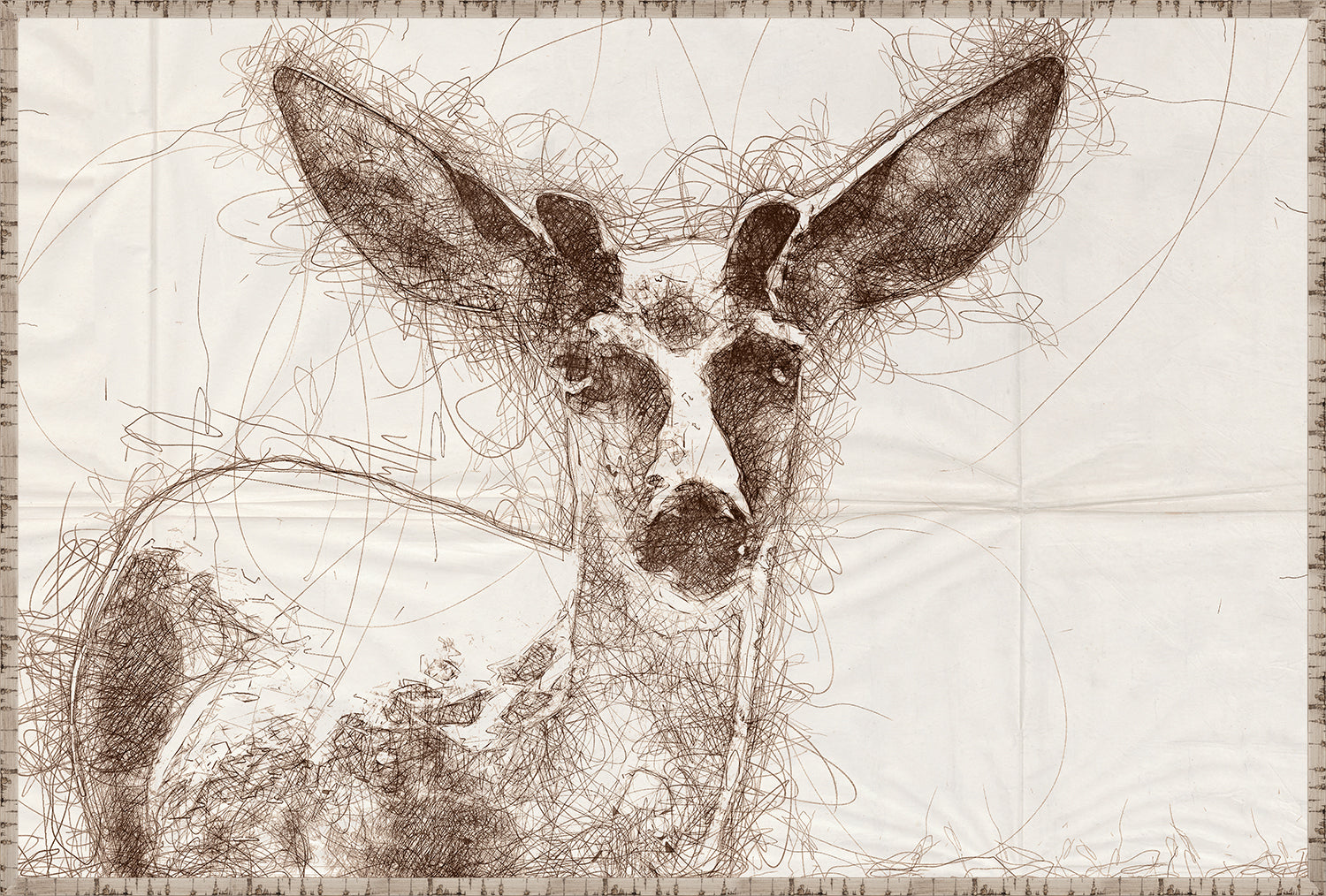 Nature Sketch Deer Close Up