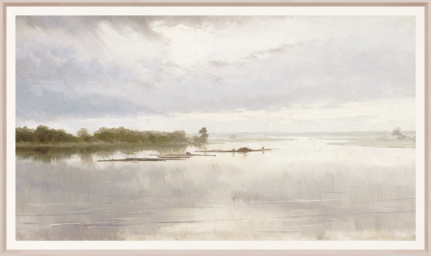 River Landscape, C. 1851 — nature and landscape gallery canvas art shown from another angle