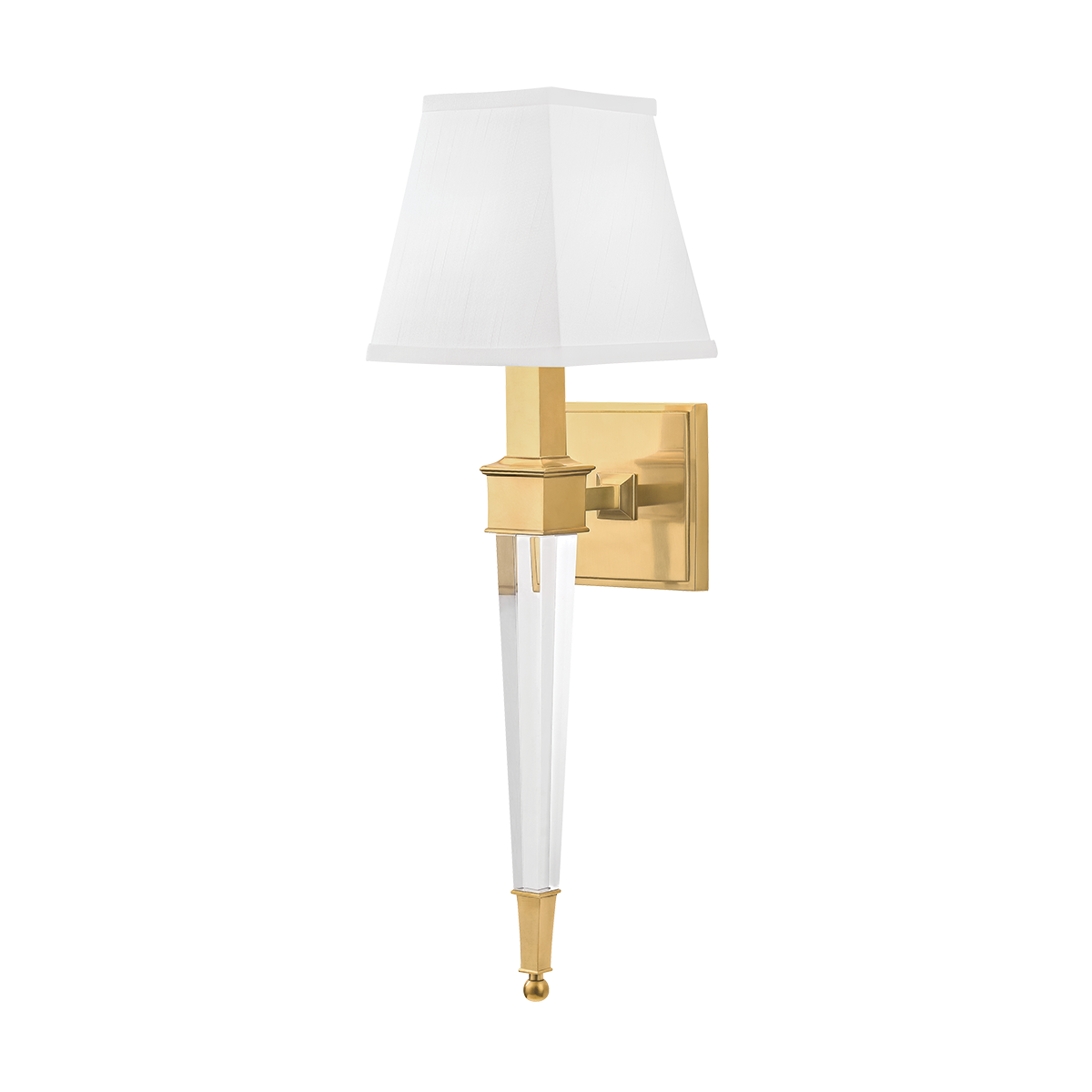 Ruskin Wall Sconce in aged brass — a Hudson Valley wall sconce for bathrooms, hallways, and living rooms at Laurie Yapp Home.