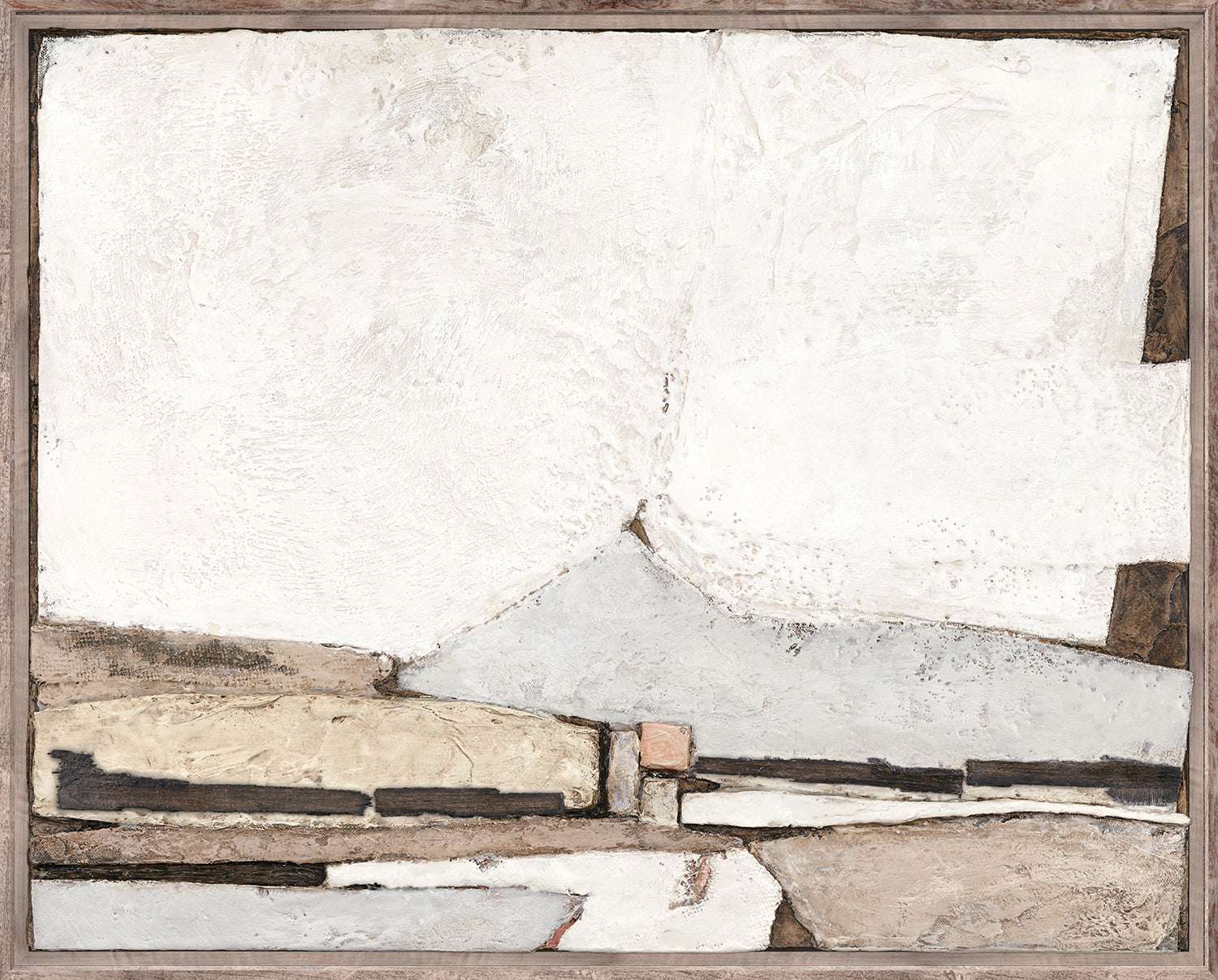 Almost Home & Encaustic Terrain Pair Bundle — abstract fine art print shown from another angle