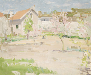 Springtime Village — nature and landscape gallery canvas art shown from another angle