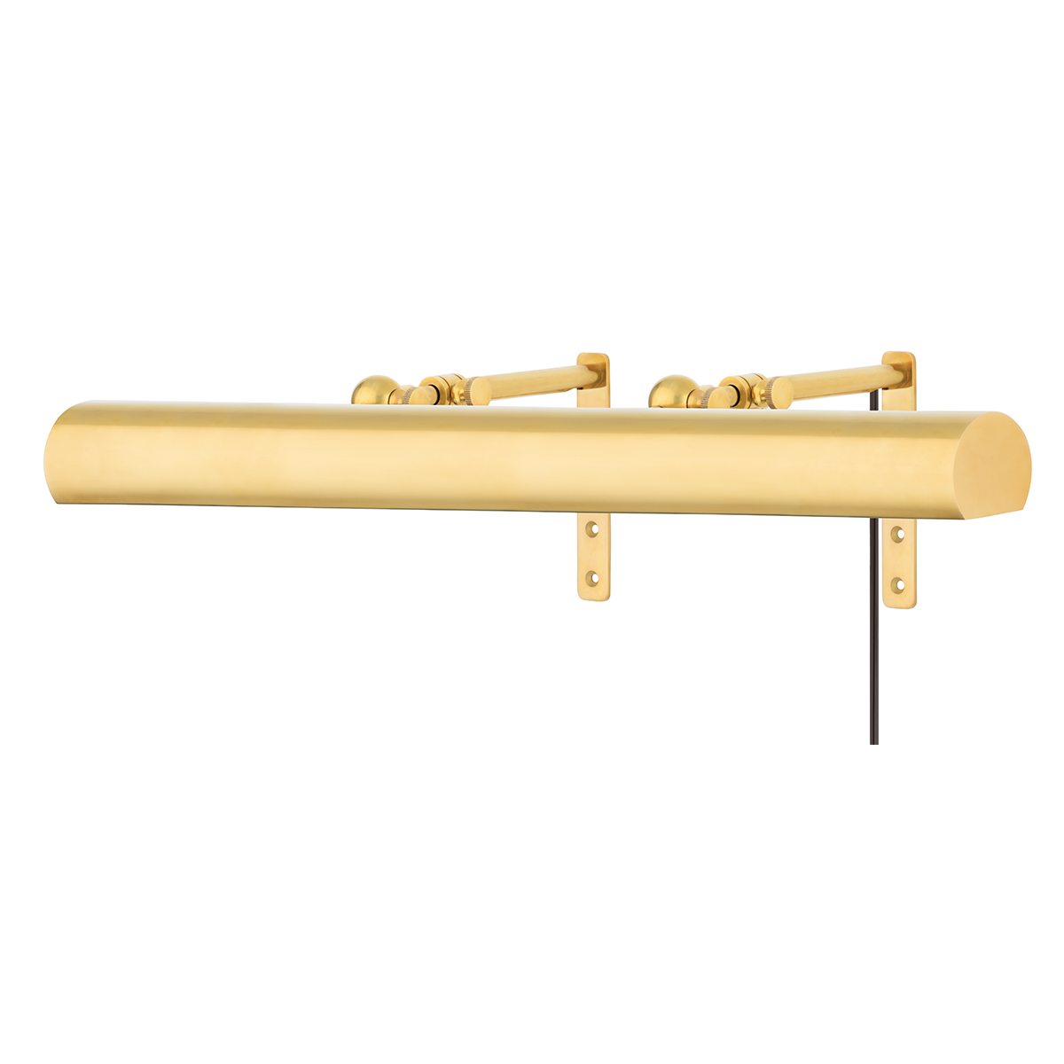 Vernon Picture Light 24" in aged brass — a Hudson Valley picture light for gallery walls and reading nooks at Laurie Yapp Home.