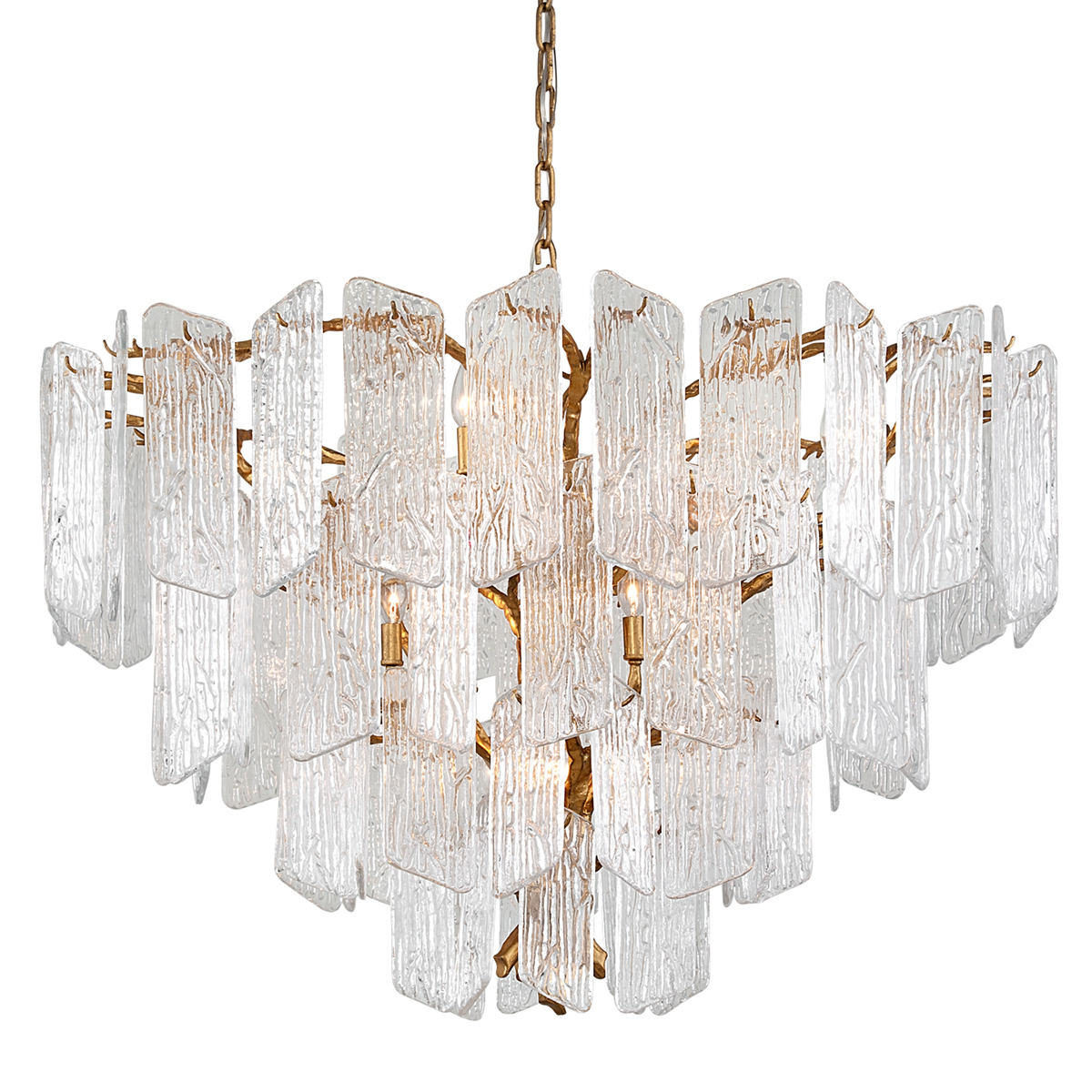 Piemonte Chandelier 43.5" — a Corbett chandelier for dining rooms, entries, and living rooms at Laurie Yapp Home.