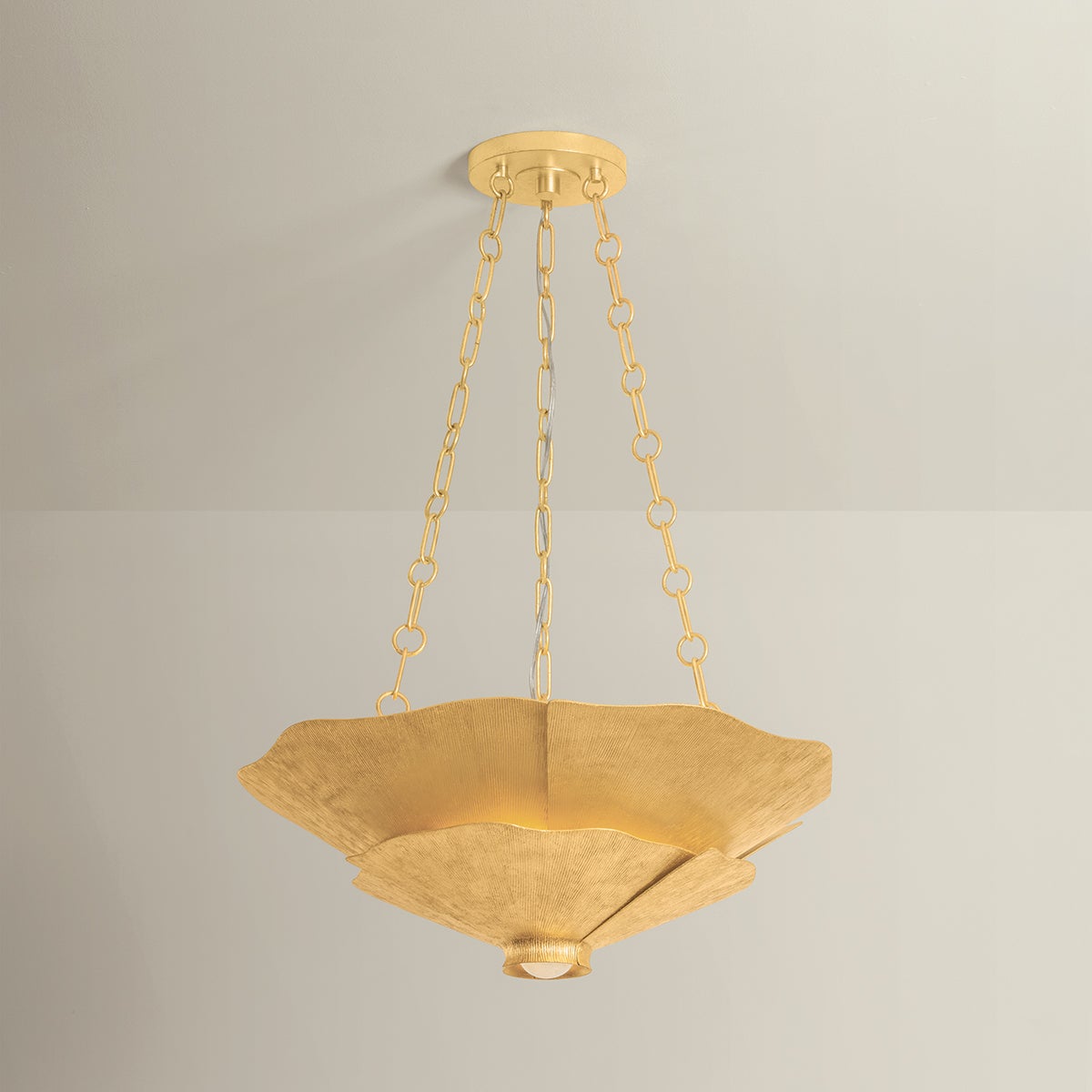 Spring Valley Pendant shown from a second angle to highlight the shade shape and metal detail.