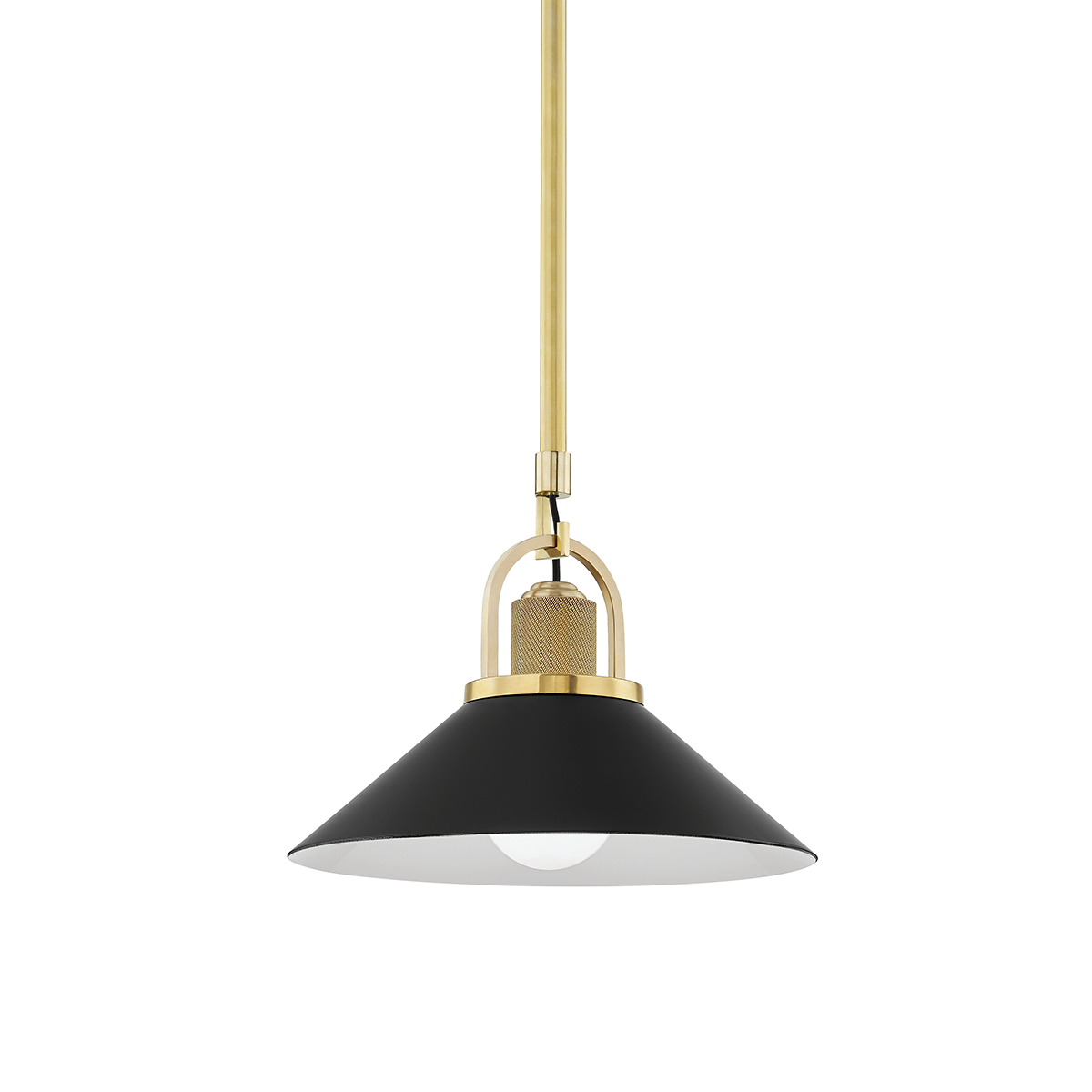Syosset Pendant 12" in aged brass — a Hudson Valley pendant for kitchens, entries, and dining rooms at Laurie Yapp Home.