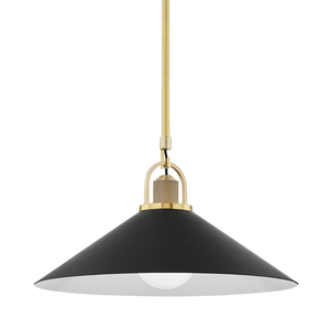 Syosset Pendant 20" in aged brass — a Hudson Valley pendant for kitchens, entries, and dining rooms at Laurie Yapp Home.