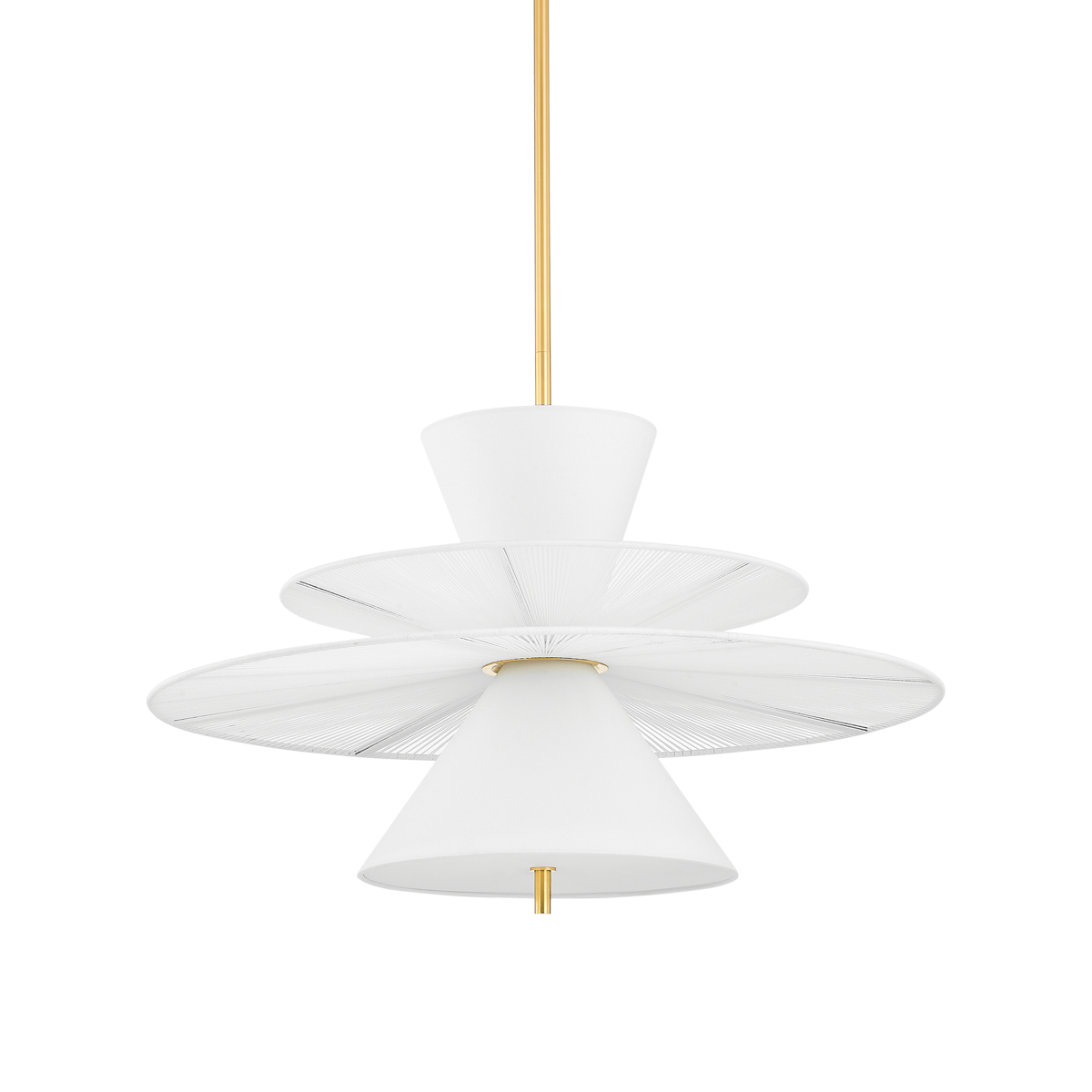 Esperance Pendant in aged brass — a Hudson Valley pendant for kitchens, entries, and dining rooms at Laurie Yapp Home.