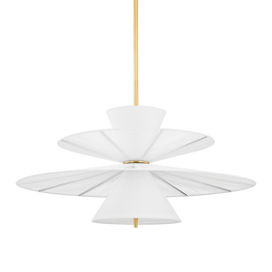 Esperance Chandelier in aged brass — a Hudson Valley chandelier for dining rooms, entries, and living rooms at Laurie Yapp Home.