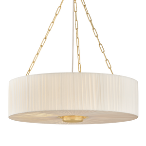 Camby Chandelier in aged brass — a Hudson Valley chandelier for dining rooms, entries, and living rooms at Laurie Yapp Home.