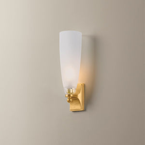 Ravenswood Wall Sconce shown from a second angle to highlight the arm curve and shade silhouette.