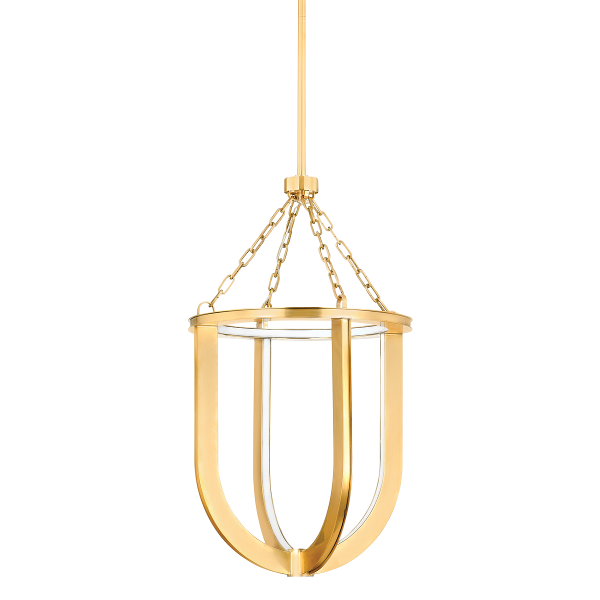 Tournu Lantern 16.25" in aged brass — a Hudson Valley lantern for entries, foyers, and covered porches at Laurie Yapp Home.