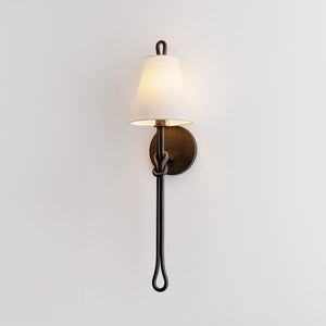 Close-up of the Alburgh Wall Sconce showing the arm curve and shade silhouette.