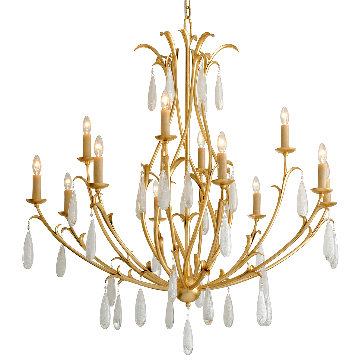 Prosecco Chandelier 46.25" — a Corbett chandelier for dining rooms, entries, and living rooms at Laurie Yapp Home.