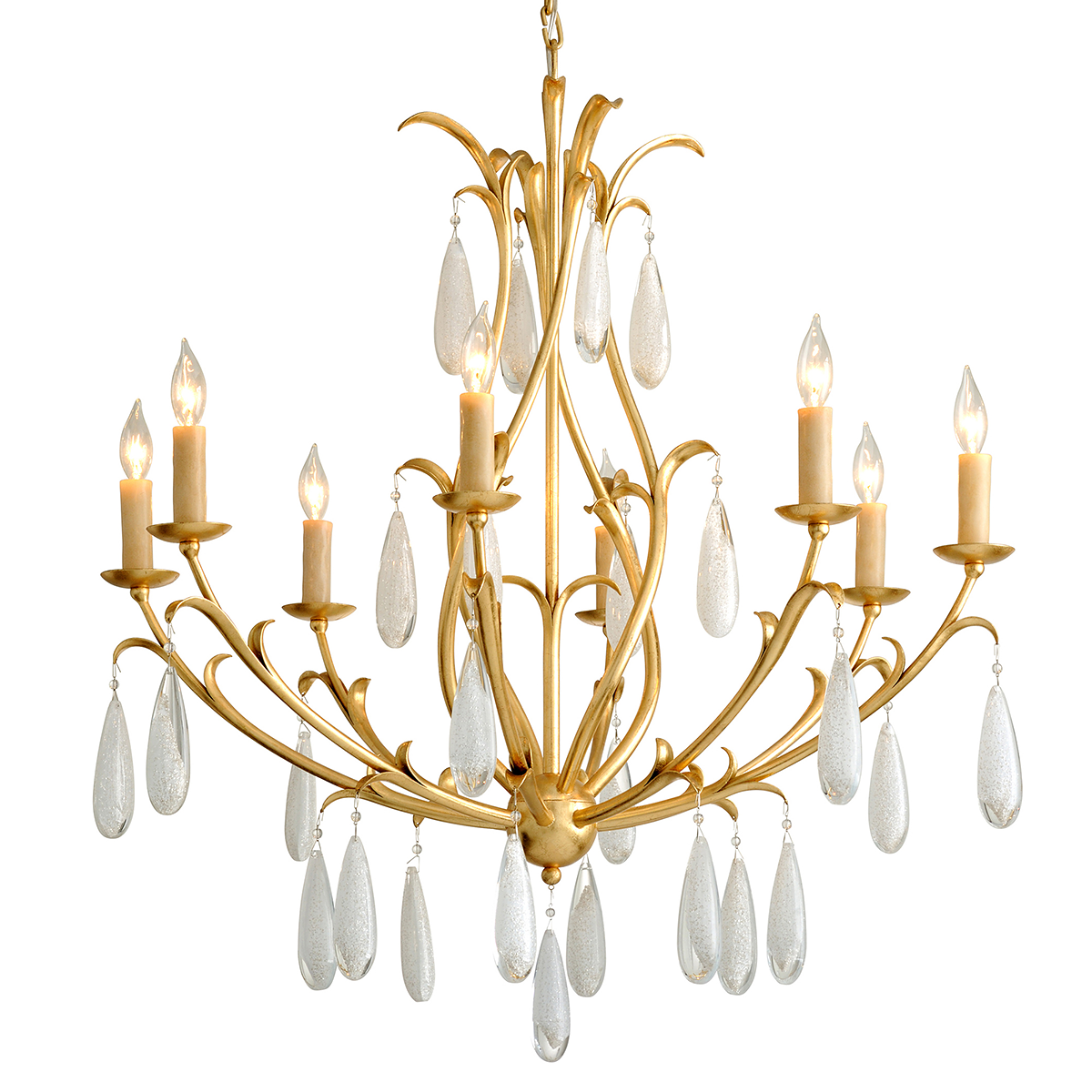 Prosecco Chandelier 34.75" — a Corbett chandelier for dining rooms, entries, and living rooms at Laurie Yapp Home.
