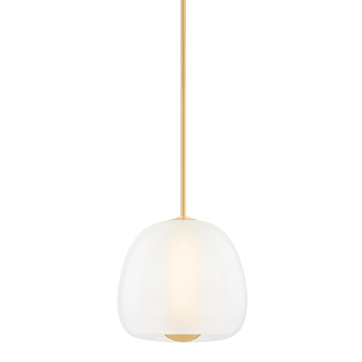 Scranton Pendant 15" in aged brass — a Hudson Valley pendant for kitchens, entries, and dining rooms at Laurie Yapp Home.