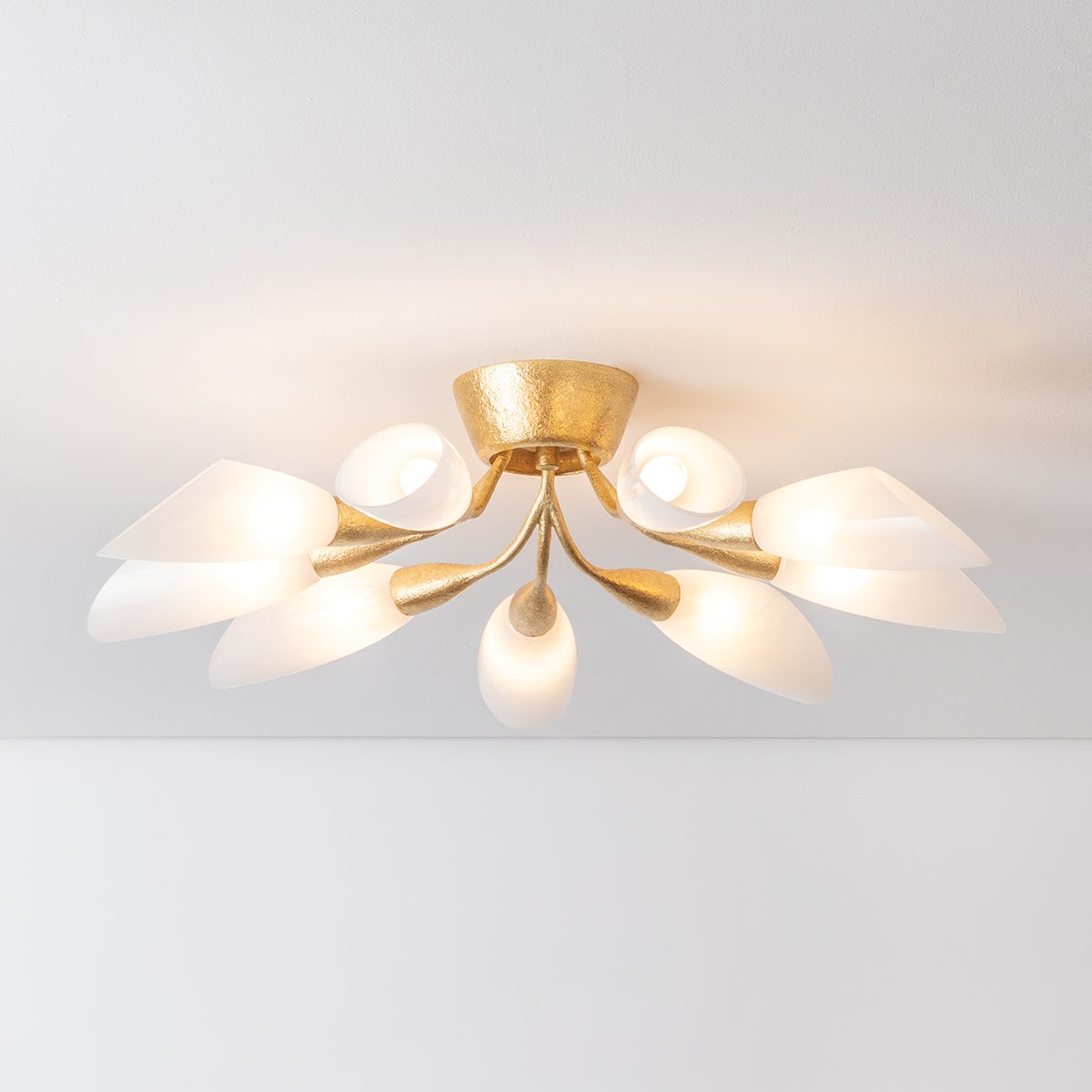 Enfield Semi Flush 30.75" — a Hudson Valley close-to-ceiling for hallways, bedrooms, and entryways at Laurie Yapp Home.