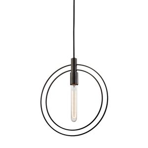 Masonville Pendant 13.75" in bronze shown from a second angle to highlight the shade shape and metal detail.