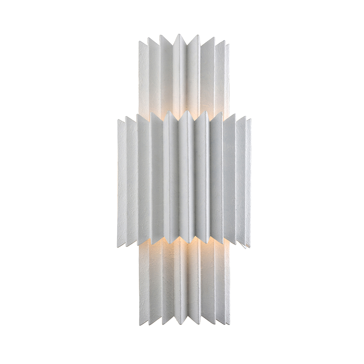 Moxy Wall Sconce 9.5" x 19.75" in Gesso White — a Corbett wall sconce for bathrooms, hallways, and living rooms at Laurie Yapp Home.