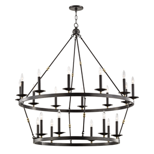 Allendale Chandelier 46.75" x 38" shown from a second angle to highlight the frame, arms, and shade detail.
