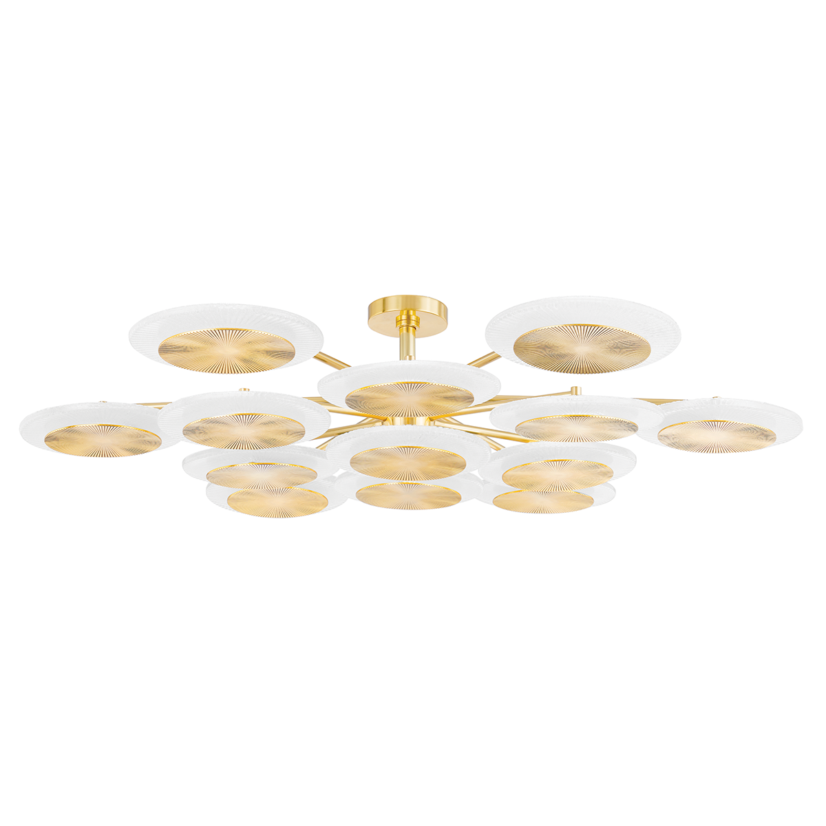 Topaz Semi Flush 56.75" shown from a second angle to highlight the shade profile and mounting canopy.