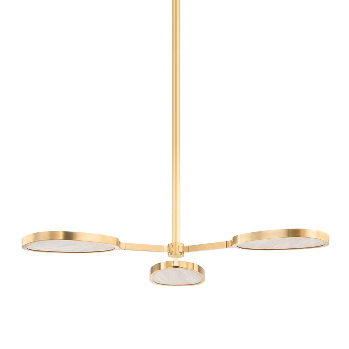 Patras Chandelier 38.5" shown from a second angle to highlight the shade profile and mounting canopy.