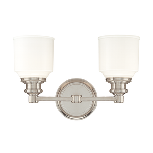 Windham Bath And Vanity 14.25" in polished nickel — a Hudson Valley bath and vanity for bathrooms and powder rooms at Laurie Yapp Home.