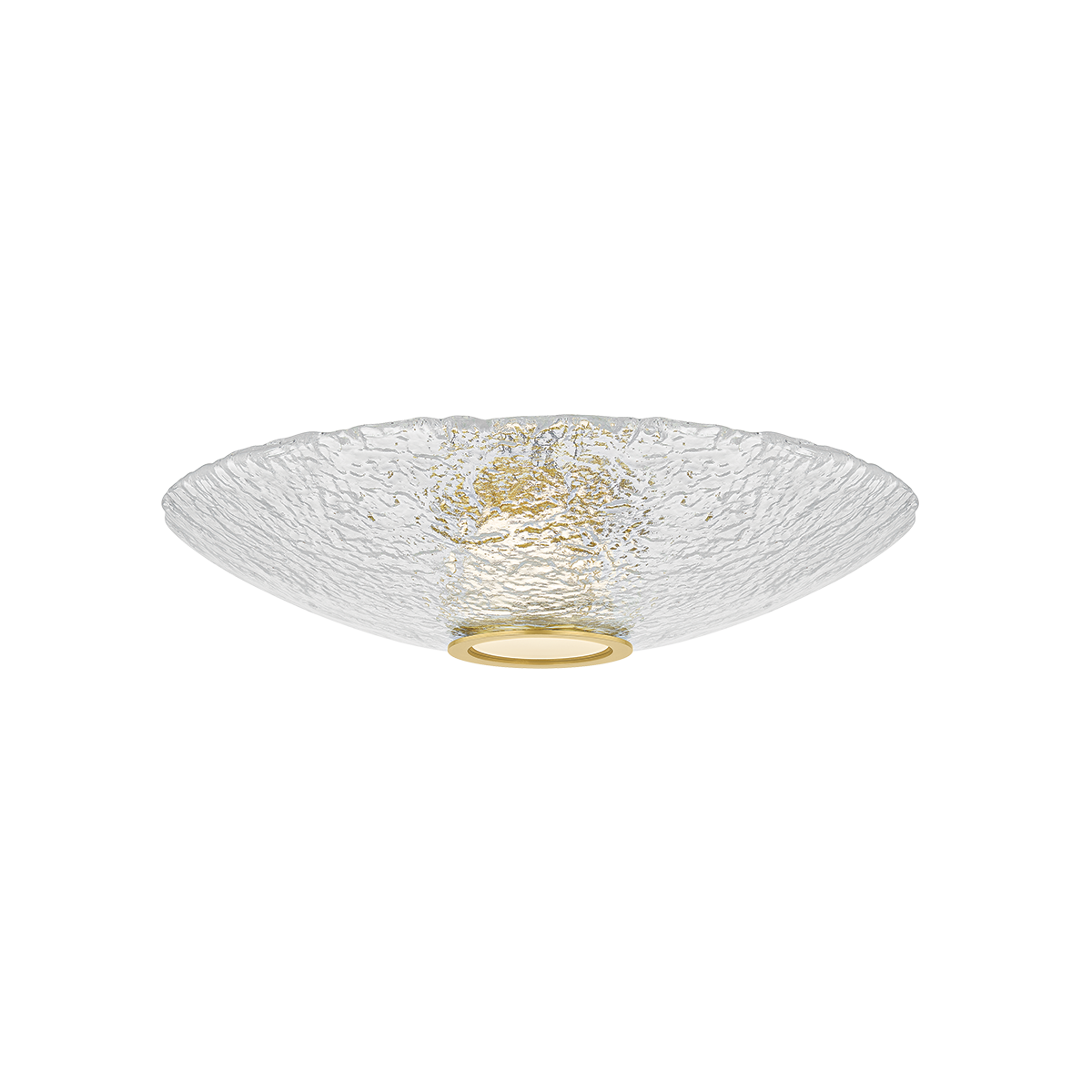 New Haven Flush Mount in aged brass — a Hudson Valley flush mount for hallways, bedrooms, and entryways at Laurie Yapp Home.