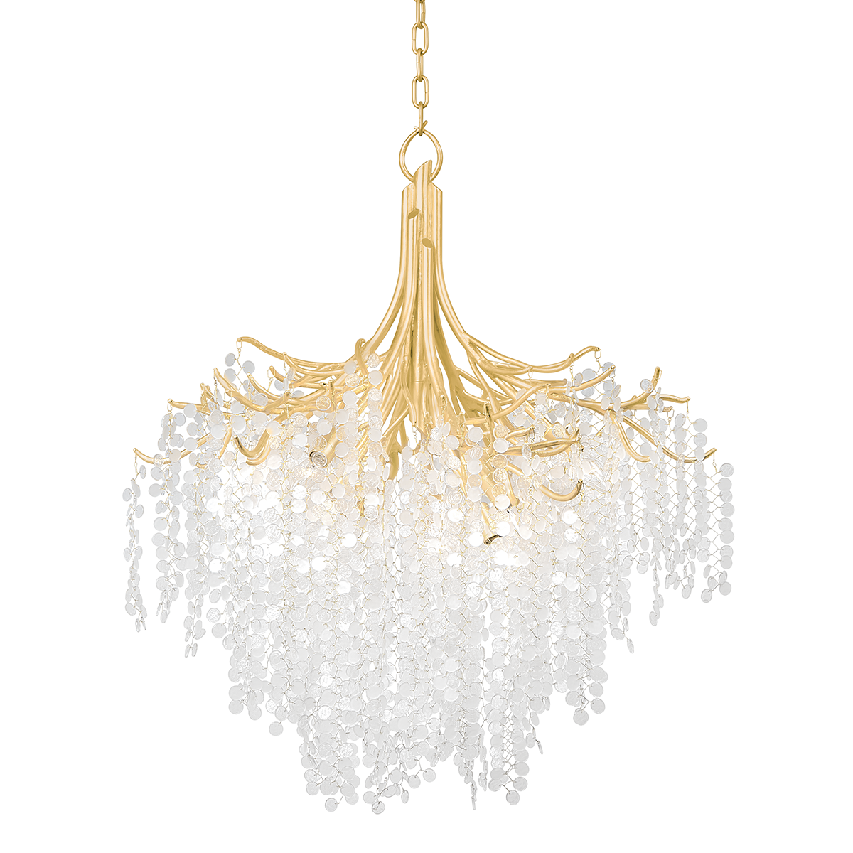 Genoa Chandelier 32.25" — a Corbett chandelier for dining rooms, entries, and living rooms at Laurie Yapp Home.