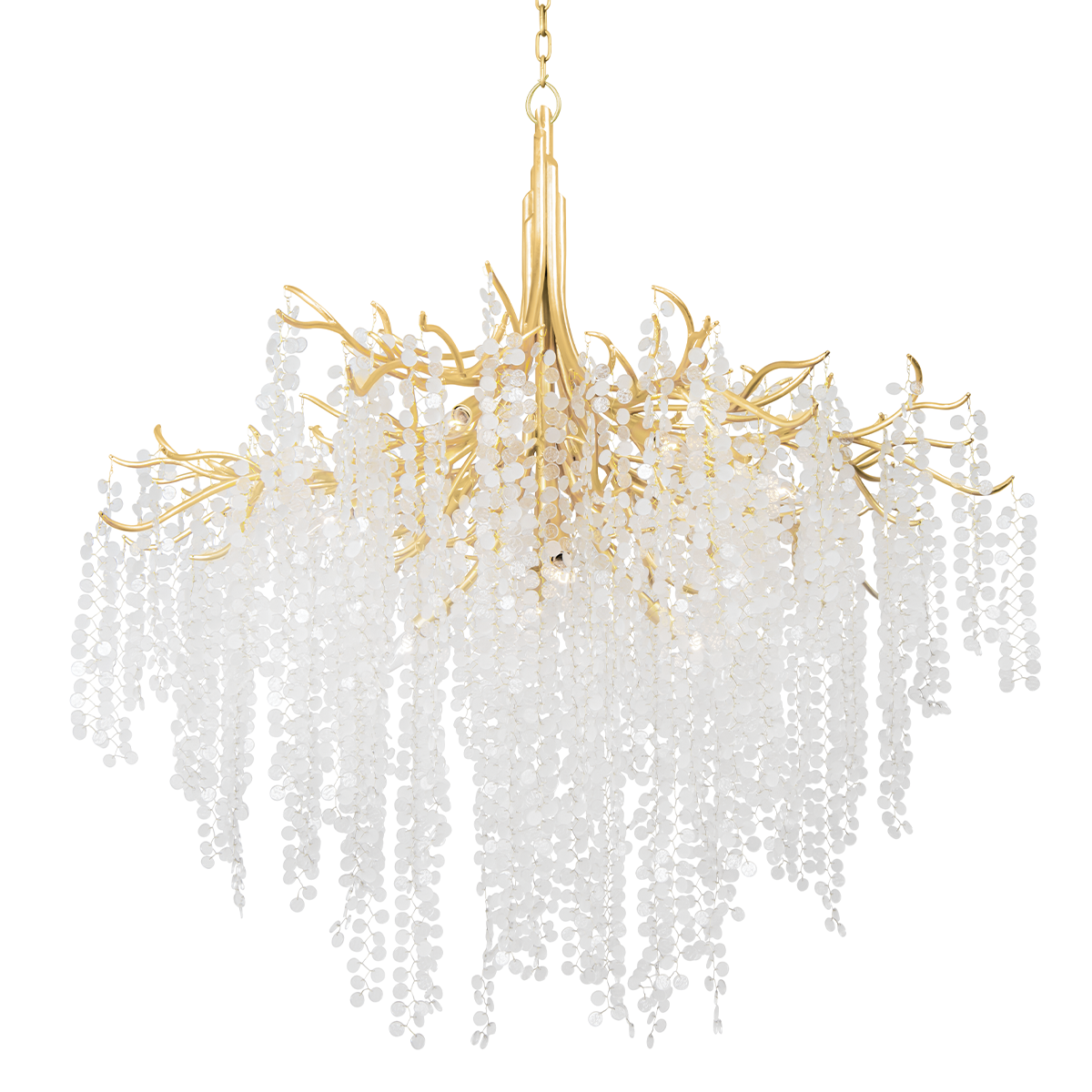 Genoa Chandelier 48.75" — a Corbett chandelier for dining rooms, entries, and living rooms at Laurie Yapp Home.