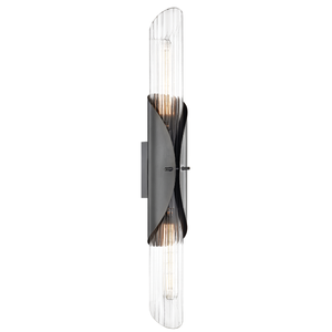 Lefferts Wall Sconce in Aged Brass shown from a second angle to highlight the arm curve and shade silhouette.