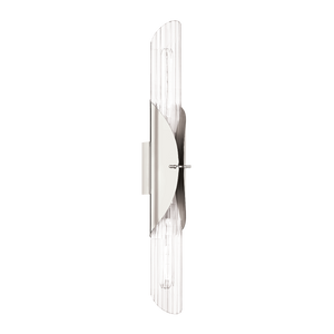 Lefferts Wall Sconce in Aged Brass shown from the front to reveal the arm curve and shade silhouette.