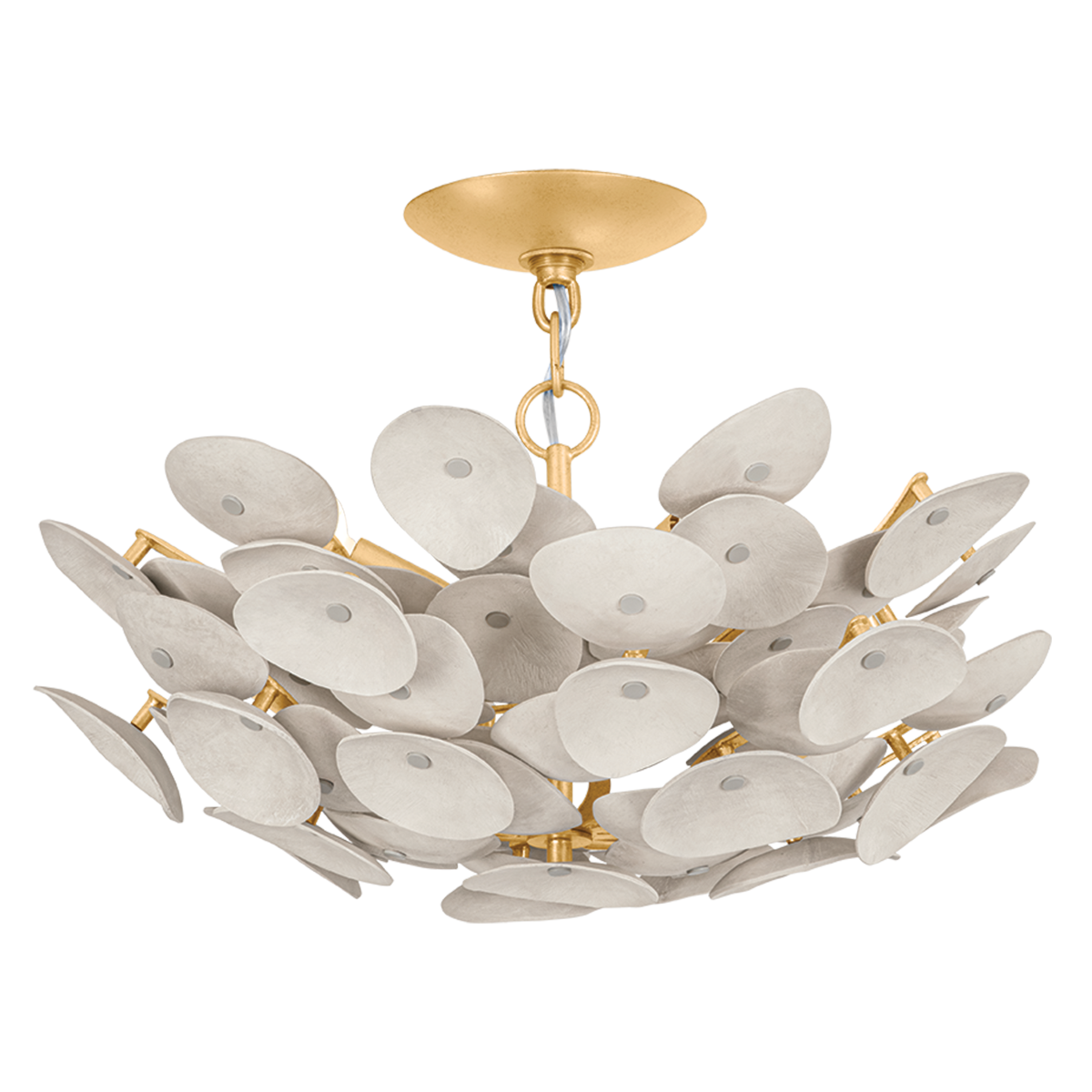 Aimi Semi Flush — a Corbett semi flush for hallways, bedrooms, and entryways at Laurie Yapp Home.