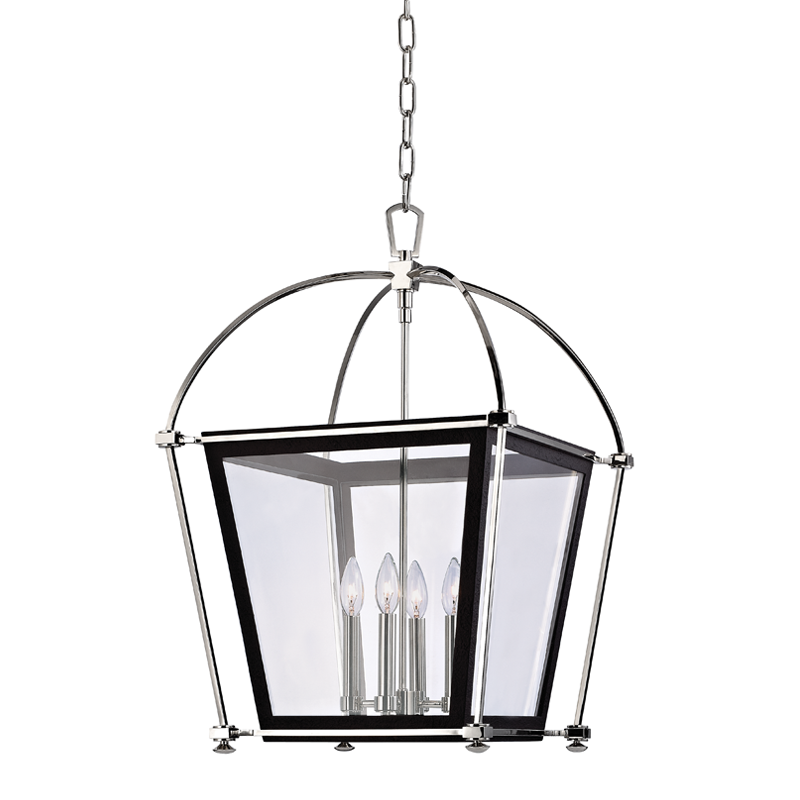 Hollis Lantern 18.25" in aged brass — a Hudson Valley lantern for entries, foyers, and covered porches at Laurie Yapp Home.