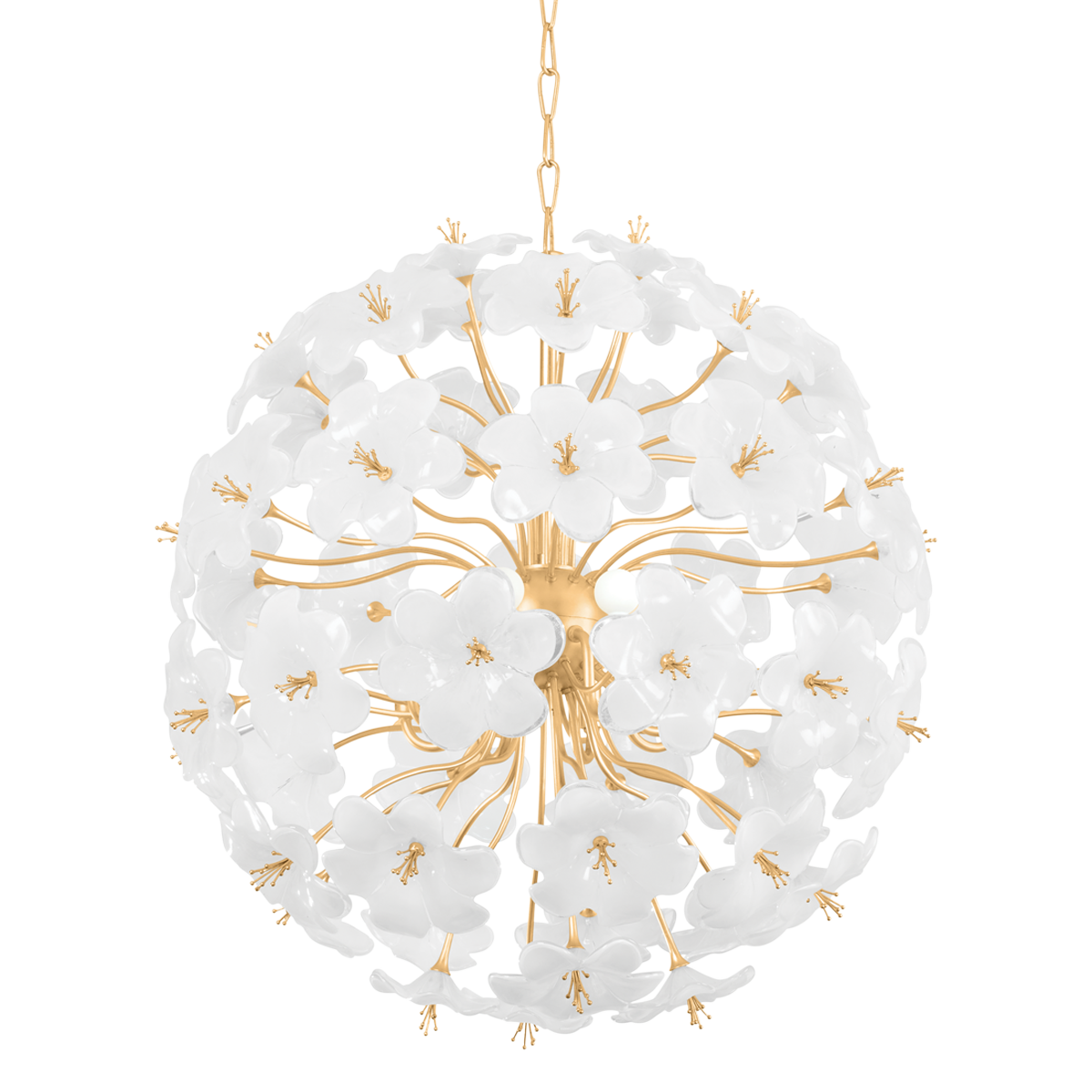 Hygea Chandelier 33" — a Corbett chandelier for dining rooms, entries, and living rooms at Laurie Yapp Home.