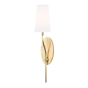 Rutland Wall Sconce 5" in aged brass — a Hudson Valley wall sconce for bathrooms, hallways, and living rooms at Laurie Yapp Home.