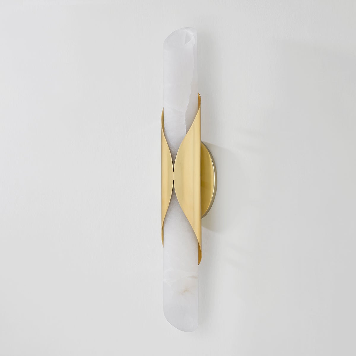 Camilla Wall Sconce shown from the front to reveal the arm curve and shade silhouette.