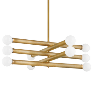 Pienza Chandelier — a Corbett chandelier for dining rooms, entries, and living rooms at Laurie Yapp Home.