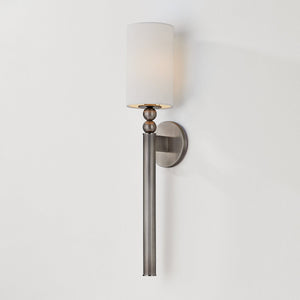 Close-up of the Lakeport Wall Sconce showing the arm curve and shade silhouette.
